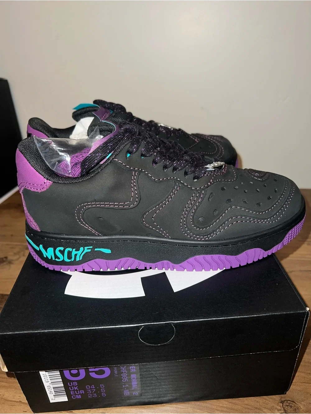 Mschf super normal 2 mars black purple low top sneaker eu 37.5 womens 6.5
